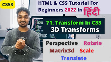 3D Transform in CSS | Html And CSS Tutorial In Hindi #71