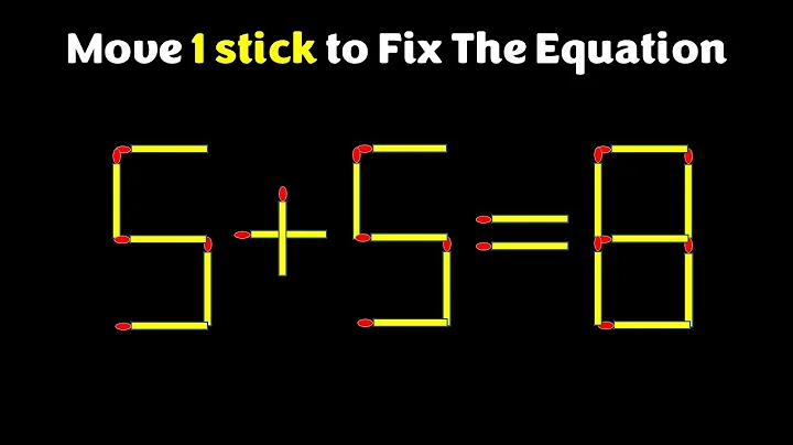 Move only 1 stick to make the equation correct | Matchstick Puzzle 5+5=8 #simplylogical #braintest