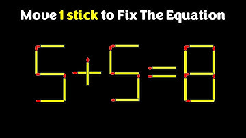 Move only 1 stick to make the equation correct | Matchstick Puzzle 5+5=8 #simplylogical #braintest