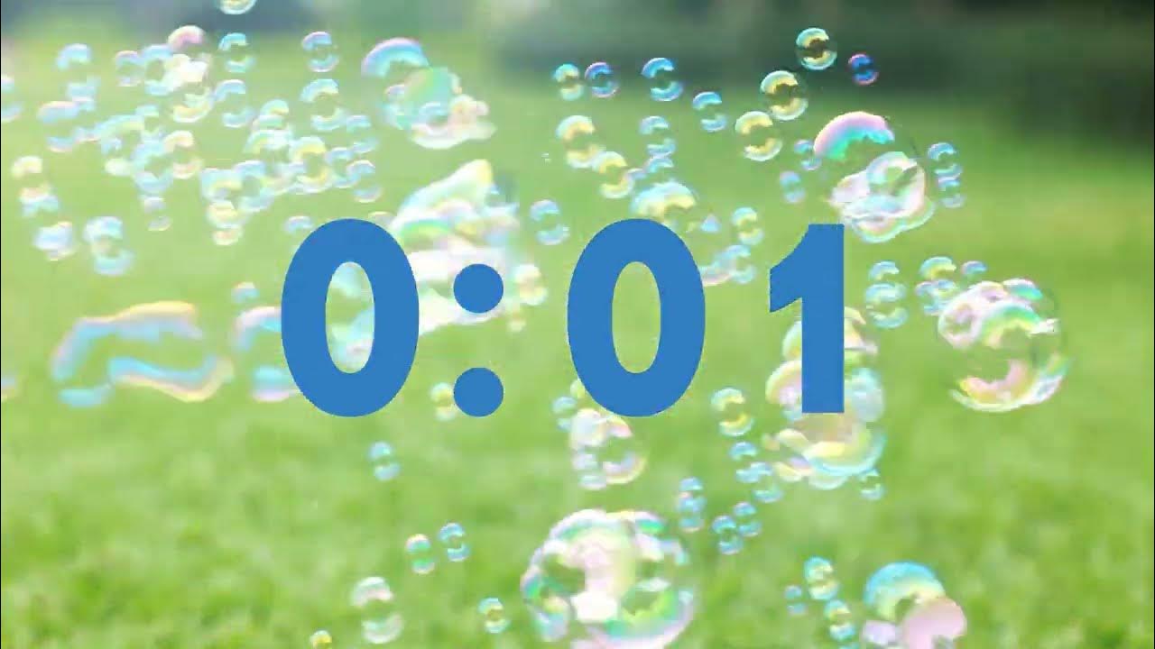 1 Minute Timer for KidsBubbles Timer Countdown with Music Fun Bubbling
