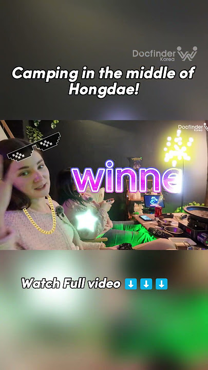 Watch full video. Camping in the middle of Hongdae  #korea #travel #travelkorea