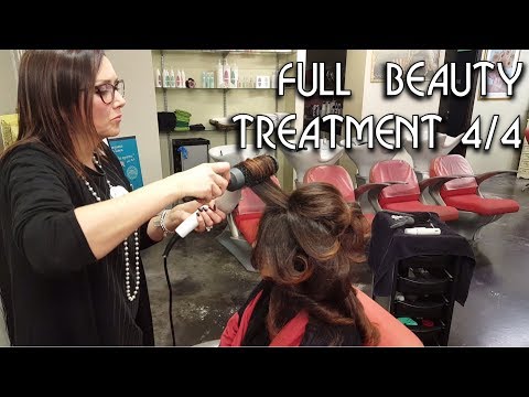 ✂️-Hair-Dryer-while-Brushing---ASMR-no-talking---Haircut-Tra