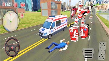 Ambulance Robot City Rescue Game - #1 Android Gameplay Video