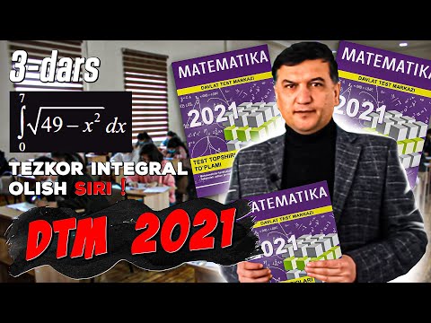 DTM 2021 Matematika 3-dars. DTM 2021 matematika yechimlari. 101- 170 misollar.