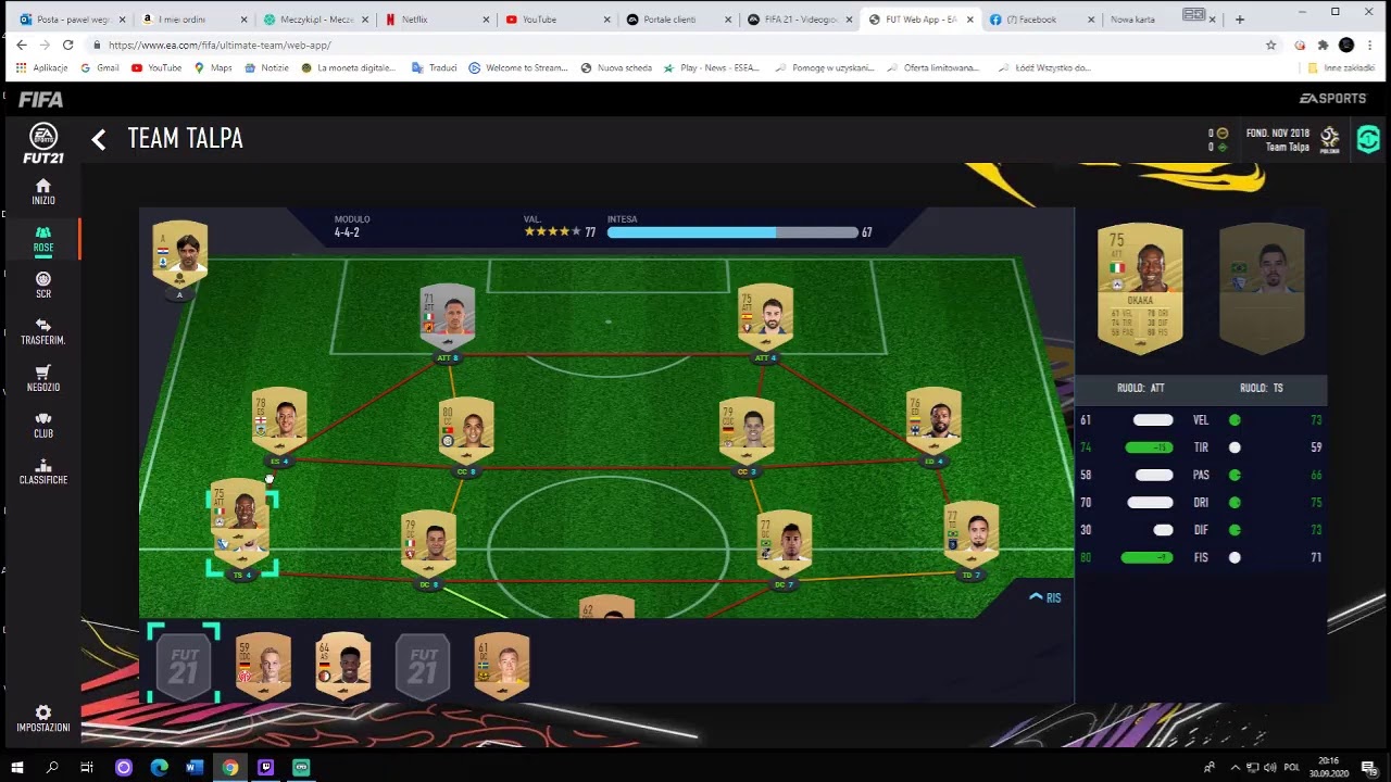 FIFA 21 ultimate team WEB APP - YouTube
