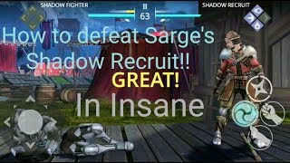Shadow fight 3: How to defeat Sarge's Shadow Recruit in Insane!! screenshot 5