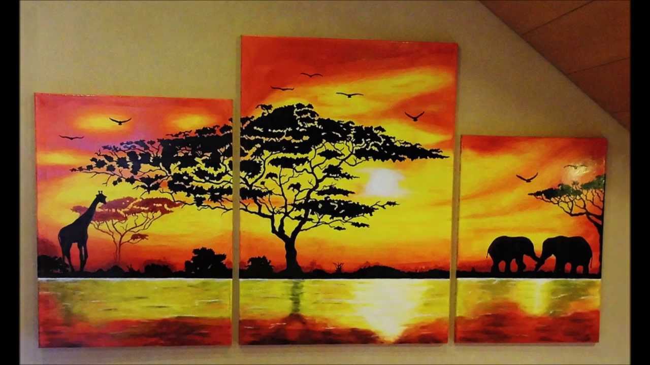 Wie malt man einen Sonnenuntergang in Afrika / How to