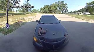 Forsyth Mo. Police seeking the community’s help to identify a car that drove into a fire station
