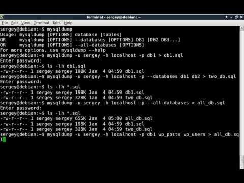 Vídeo: Como importar o MySQL dump Linux?