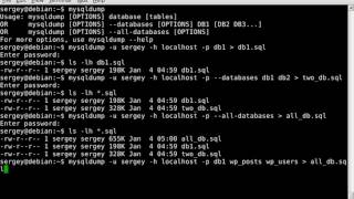 how to backup and restore mysql database using mysqldump