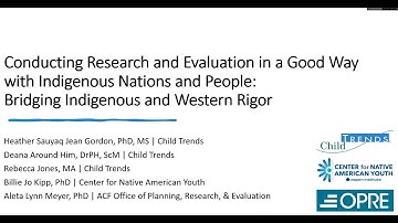 Conducting Research and Evaluation in a Good Way with Indigenous Nations and People