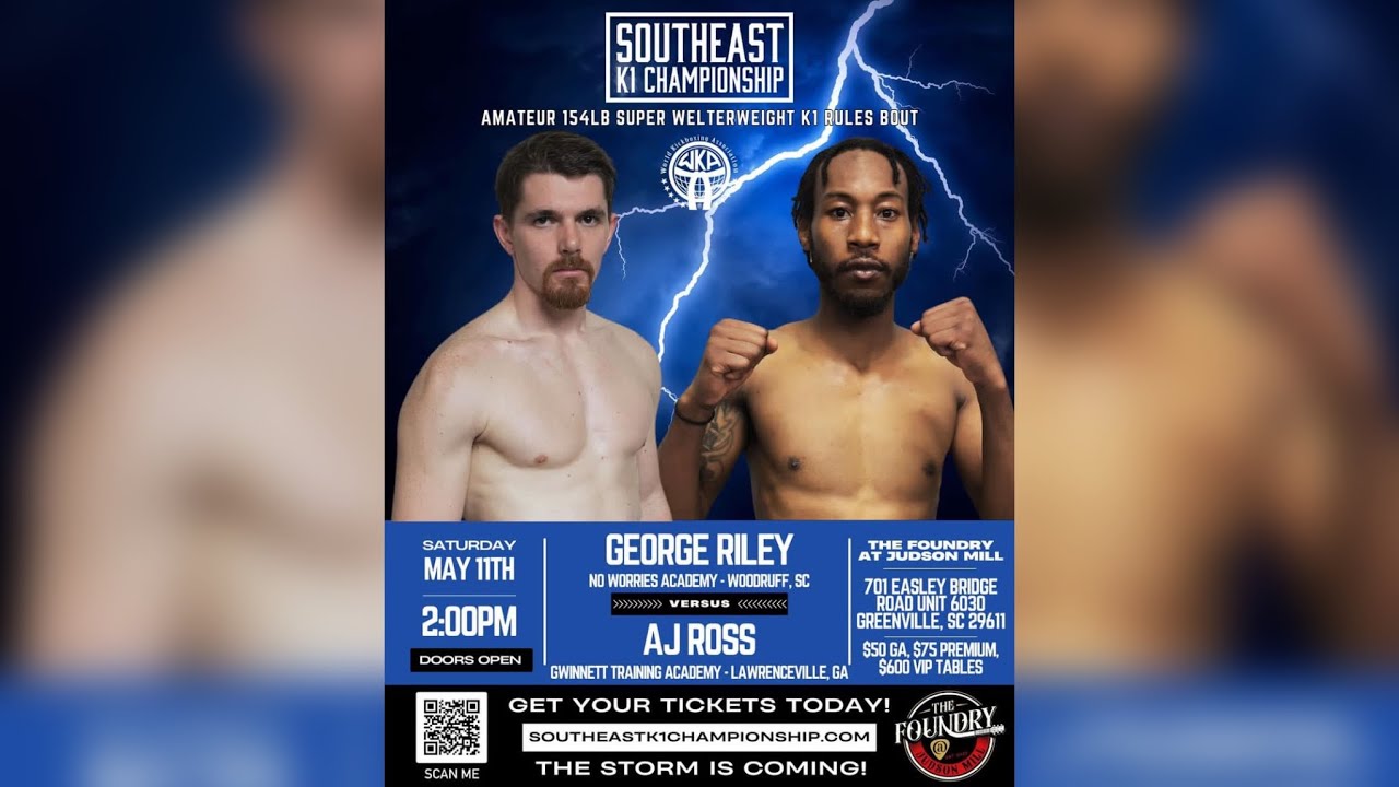 Southeast K1 Championship AJ Ross vs George Riley - May 11th 2024 ...