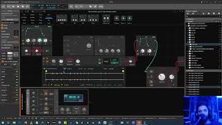 Ambient resonating foley chords in Bitwig's The Grid