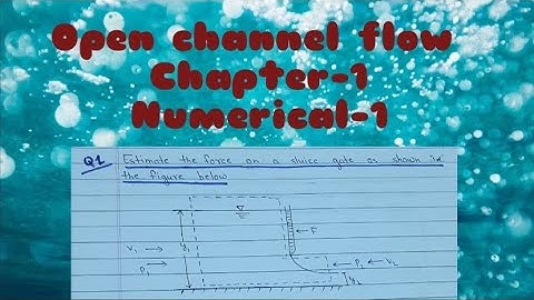 #1 numerical of open channel flow || momentum equation || civil engineering ||