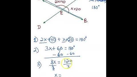 How to solve for x of Intersecting lines final step? #maths #geometry #shorts