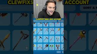 Clewfix shows $500,000 fortnite account