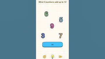 What 3 Number Add Up To 12 Brain Game Play||#puzzle #braingames #2024 #gaming #viral
