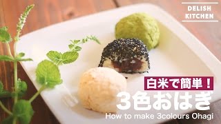 白米で簡単！3色おはぎの作り方　｜　How to make 3colors Ohagi