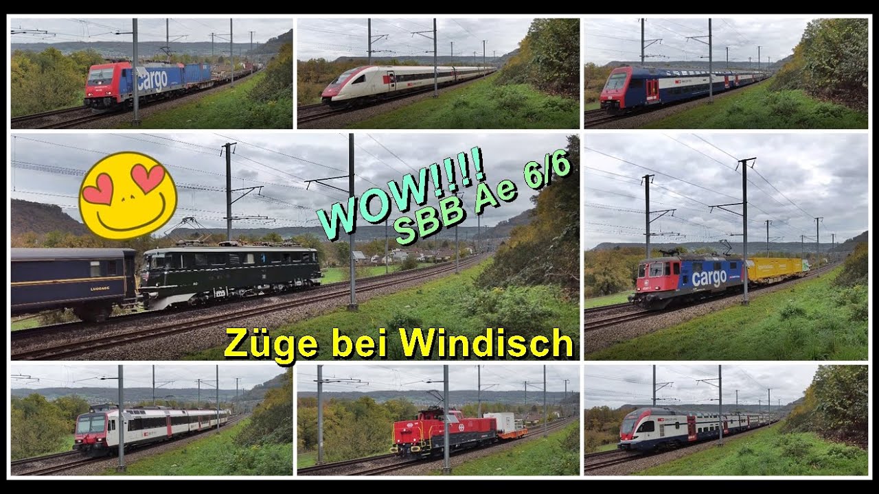 Züge bei Windisch, Kanton Aargau, Schweiz 2022