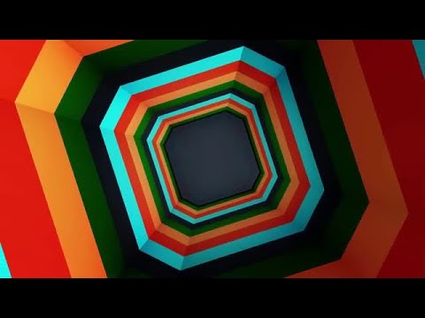Rainbow Octagon Tunnel Stock Motion Graphics