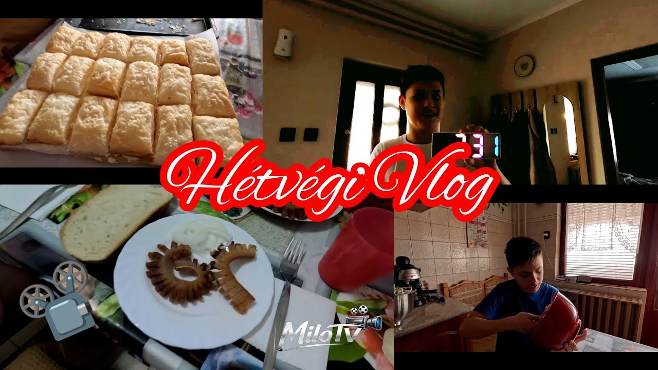 |HÉTVÉGI VLOG🎥| KRÉMES KÉSZÍTÉS 😋| SÜLT SZALONNA🥓|
