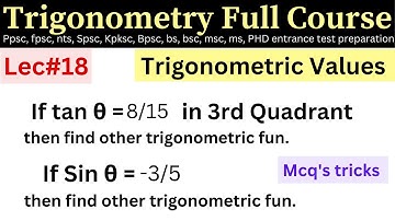 Trigonometry questions Lec#18 #ppsc #fpsc #nts #maths #Ms #PhD #msc #bsc #bs #bsc #csirnet #afmathe