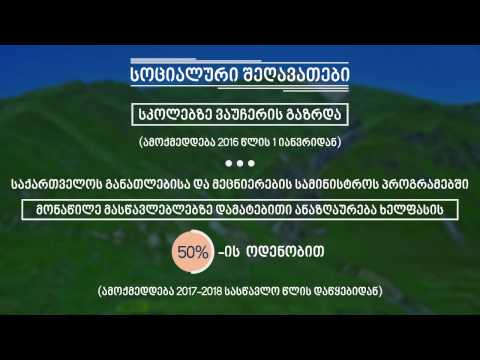 სოციალური და ეკონომიკური შეღავათები მაღალმთიანი რეგიონების განვითარებისთვის