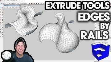 SKETCHUP EXTRUDE TOOLS TUTORIALS (EP1) - Extrude Edges by Rails