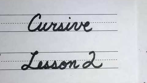 Cursive Lesson 2: l, b, h, k