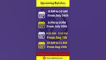 SQL Server Trainings from #sqlschool