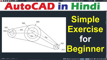 AutoCAD 2D Exercise Drawing Tutorial for New Learner