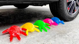 Experiment Colorful Chocolate Bars vs Car vs Water Balloons | Crushing Crunchy \& Soft Things by Car!