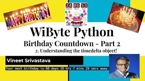 12. Birthday Countdown : Understanding the timedelta object