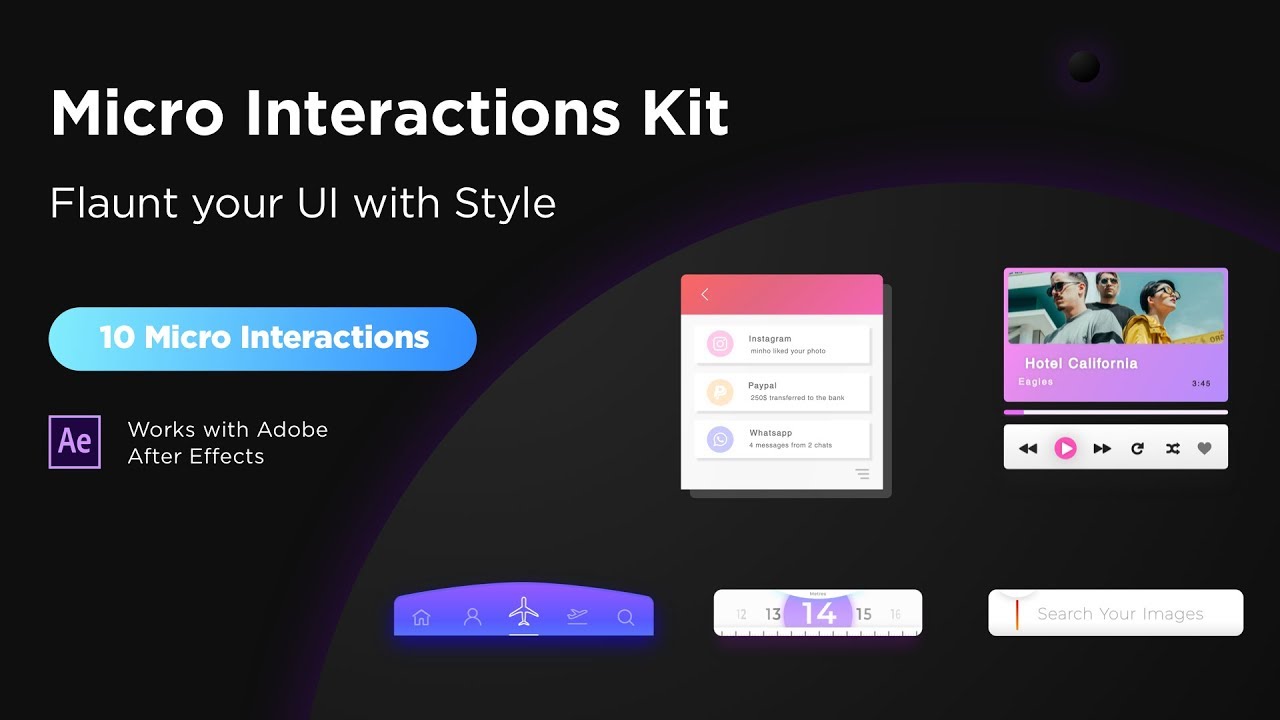 Microinteractions Ui Micro Interactions UI Kit - YouTube