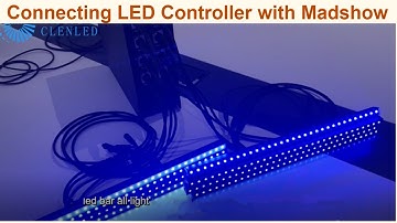 How to connect Artnet DMX controller with Madshow pixel mapping software to control led stage lights