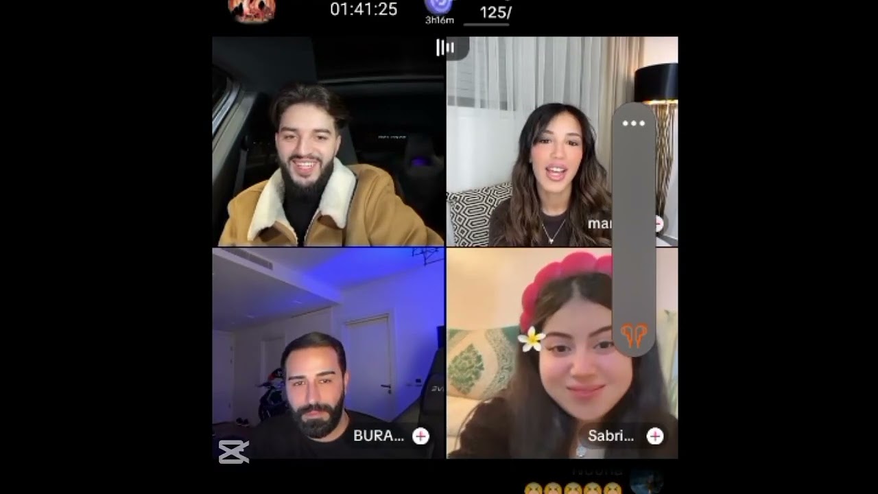 مقاطع من لايفات تك توك 