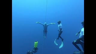 Freediving - CNF dive to -53m. - Villasimius, Italy