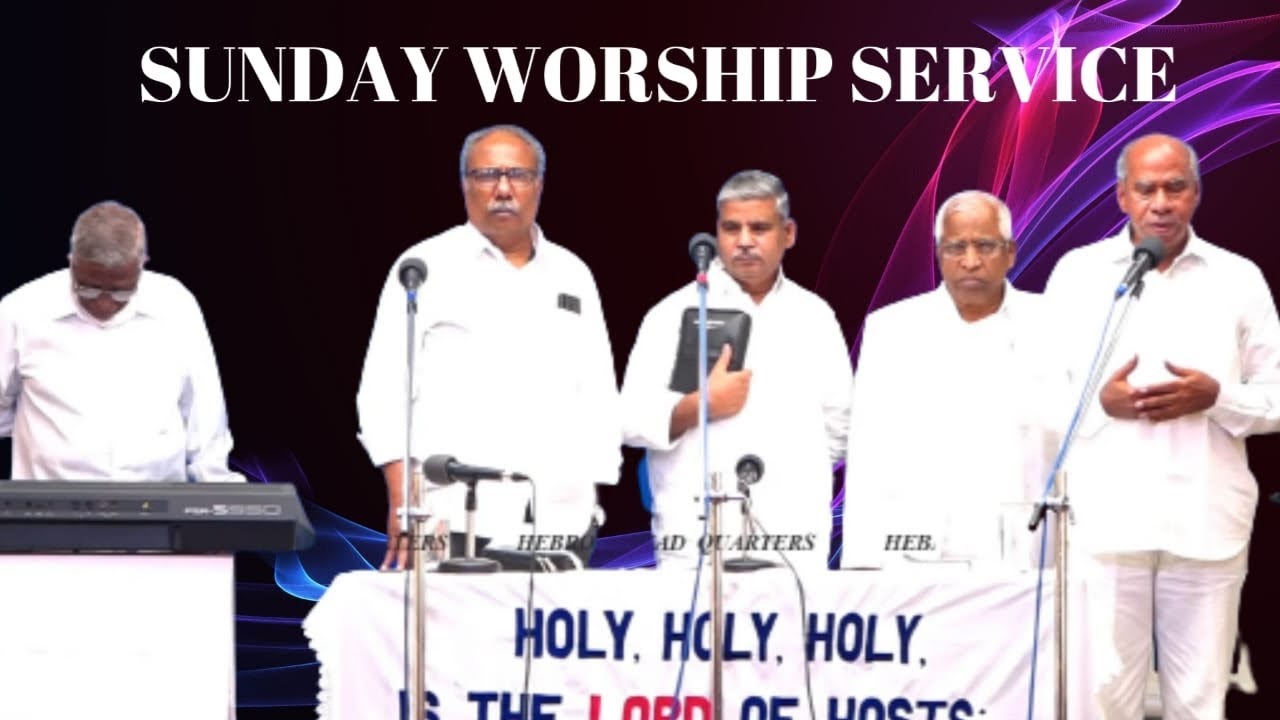 Sunday  Worship Service | Hebron Live | Live from Hebron Bro KM Samson Gs | Bro Y J S Reddy GS