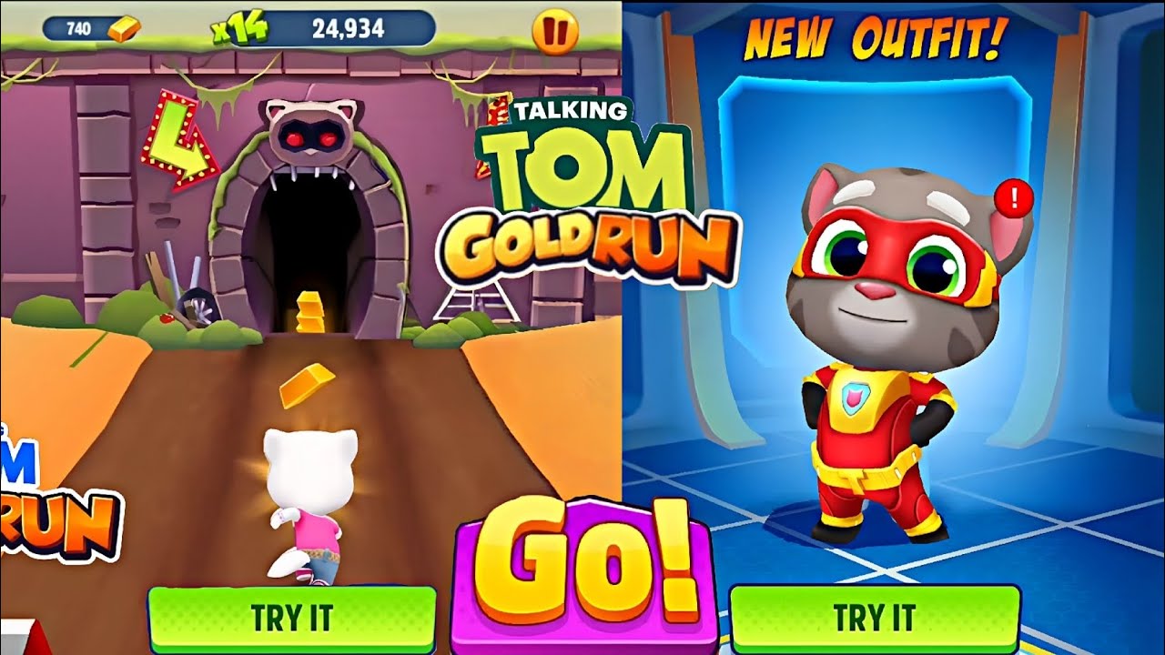 Talking Tom Gold Run vs Hero Dash - Full Gameplay Comparison