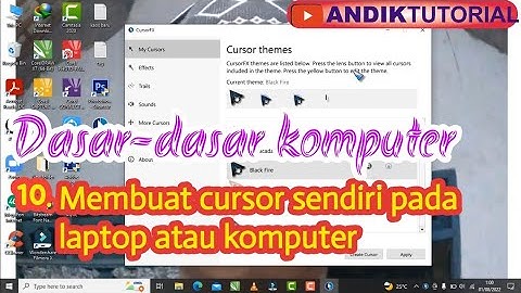 Cara membuat cursor sendiri pada laptop atau komputer windows 10, 11