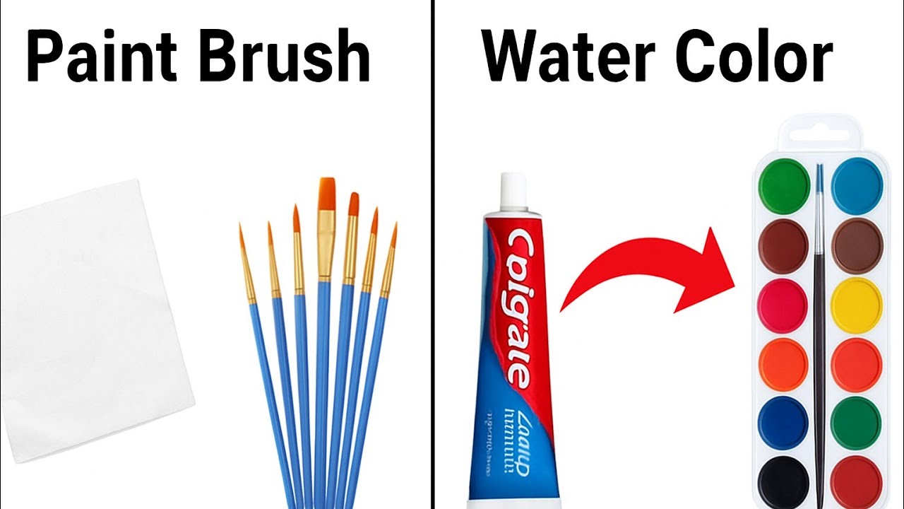 How to make paint with brush | homemade paint and brush | how to make ...