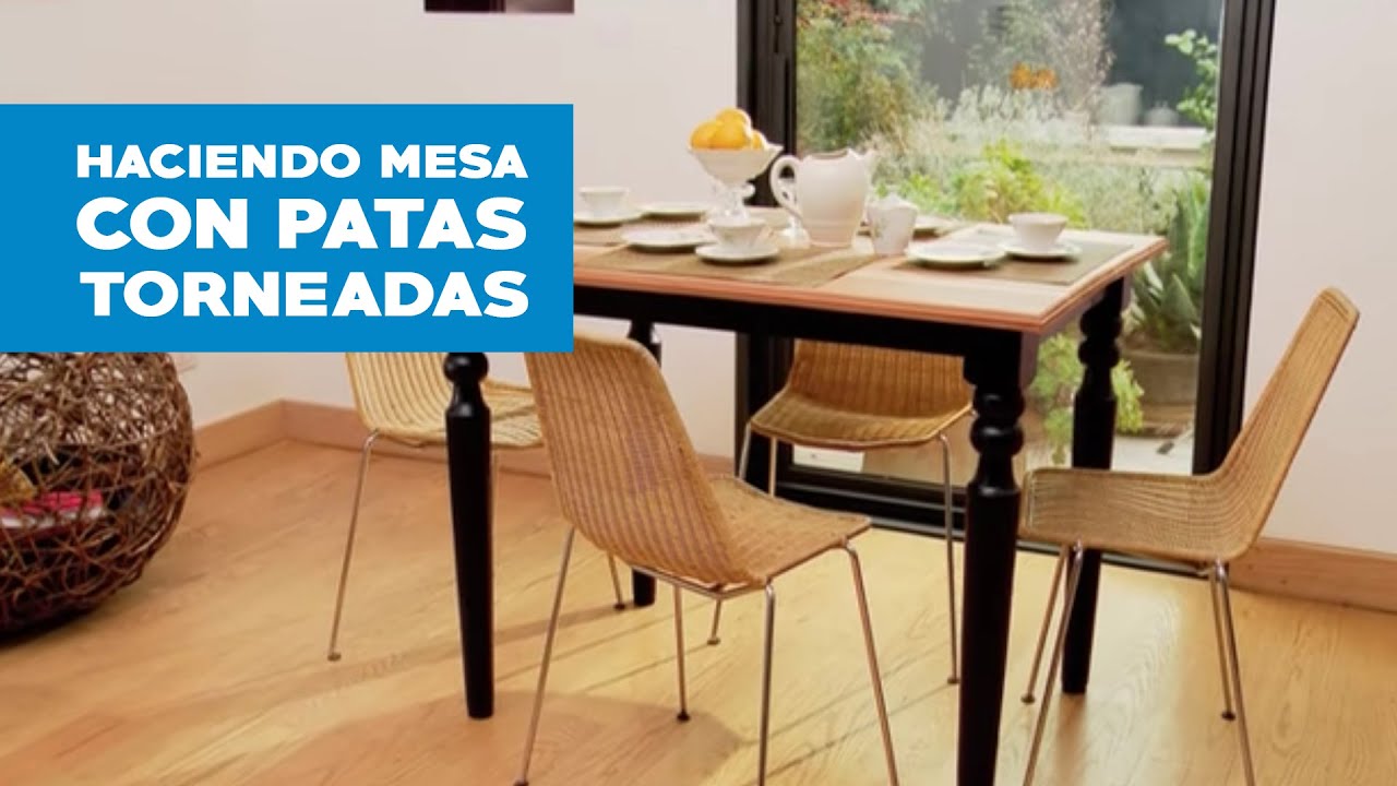 Caucho pirámide no pagado Cómo construir una mesa con patas torneadas? - YouTube