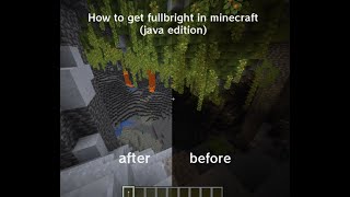 How to get fullbright in Minecraft(Java edition)#foryou #foryoupage
