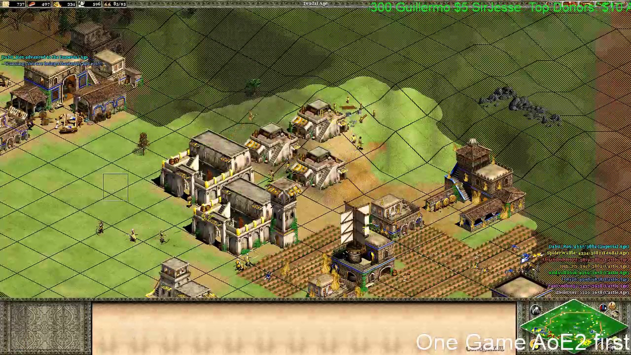 AOE2 he RAGE QUITS 40 vils slaughtered epic fail castle