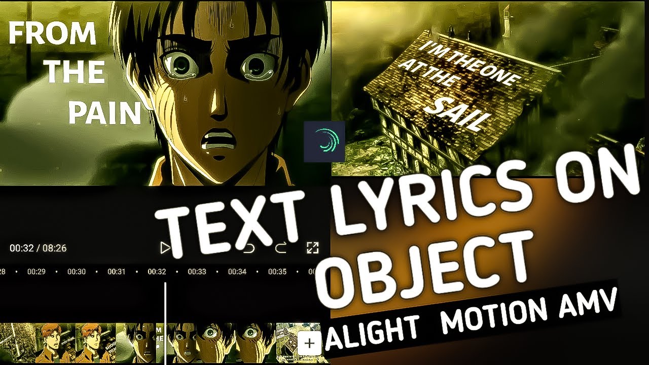 TEXT LYRICS ON OBJECT ALIGHT MOTION TUTORIAL LIKE AFTER EFFECT || #AMV ...