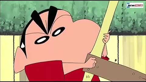 Shinchan | membuat egrang | Bahasa Indonesia