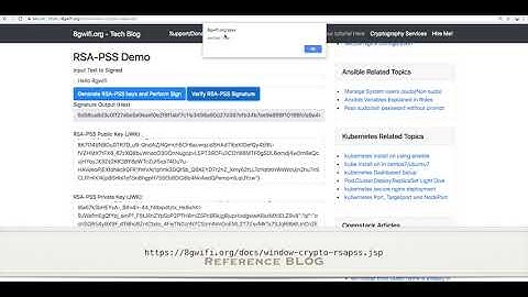 web crypto api RSA-PSS Generate Keys Sign verify Message