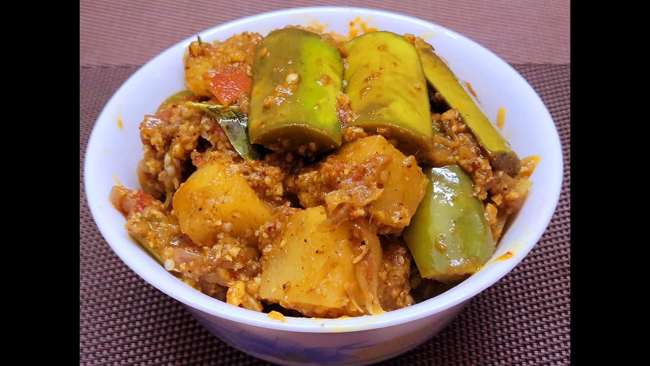 Potato Brinjal Sukka / आलू बैंगन सुख्खा / ಆಲೂಗಡ್ಡೆ-ಬದನೆಕಾಯಿ ಸುಕ್ಕ