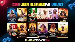 12 in 1 Funeral Flex Banner PSD TemplateS Pack For Designers and Printshops 12 in 1 Funeral Flex Banner PSD TemplateS Pack For Designers and Printshops