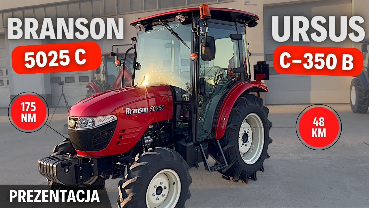 BRANSON 5025C / URSUS C-350 B - zwinny, kompaktowy ciągnik | Prezentacja / test ciągnika